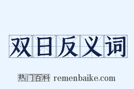 双日反义词是什么意思的图片